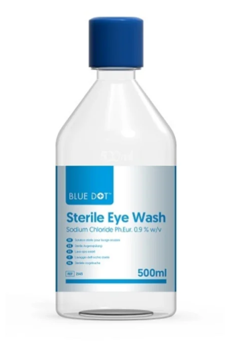 Blue Dot 500ml Sterile Eye Wash Solution