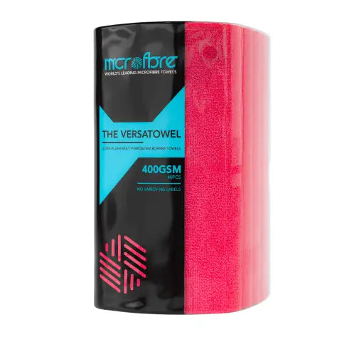 VERSATOWEL™ Edgeless Multi Purpose Plush Microfibre Towel - 40 Towels 400GSM Pink